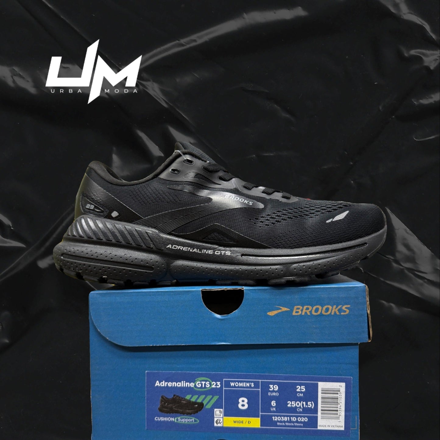 Brooks Adrenaline GTS 23 All Black Wide