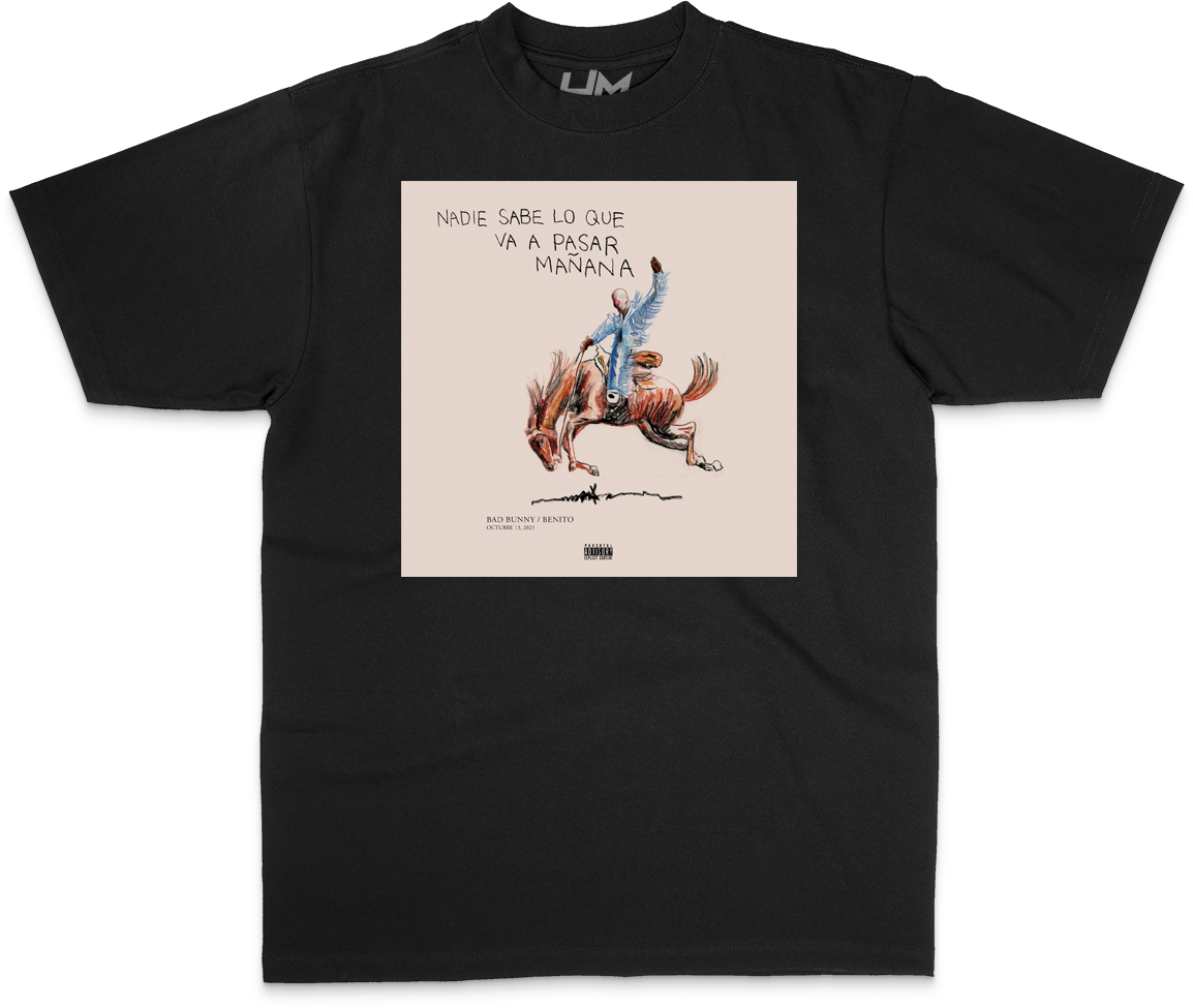 Nadie Sabe x Bad Bunny Album Black Heavyweight Shirt