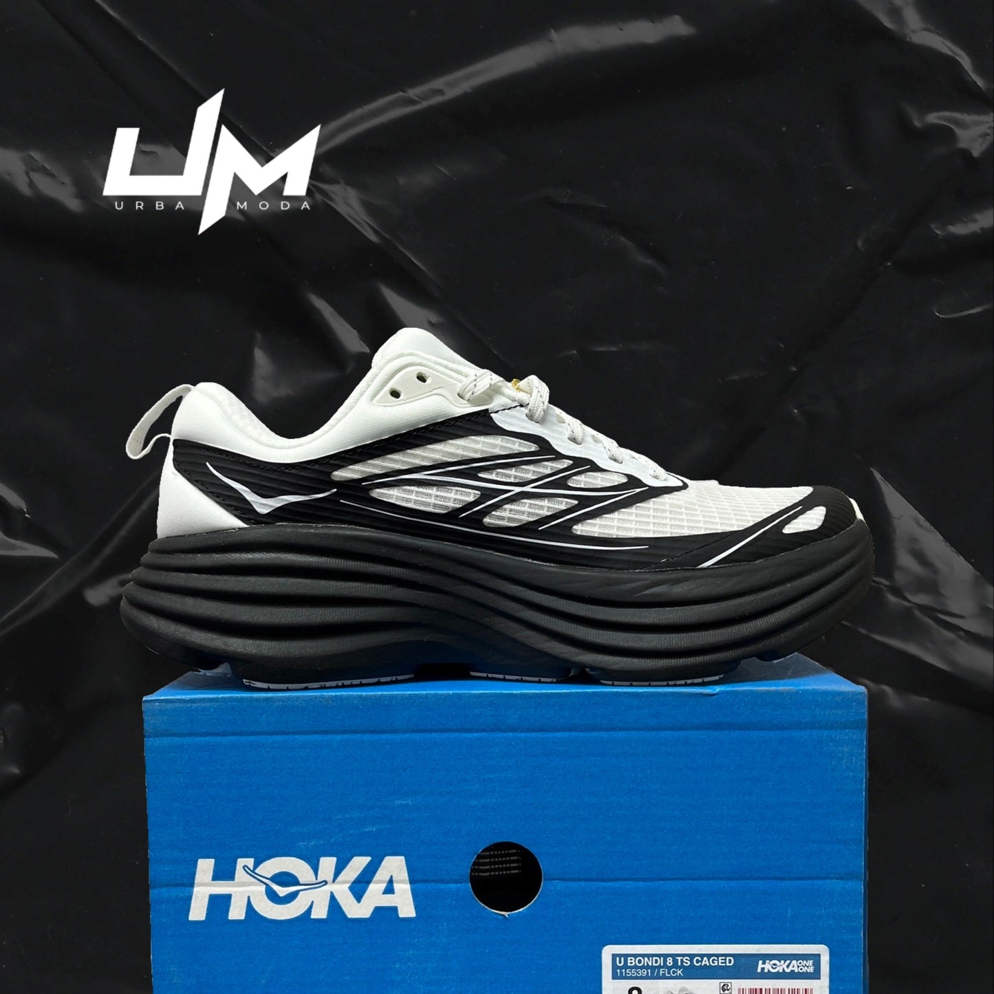 Hoka Bondi 8 TS Caged Black Grey