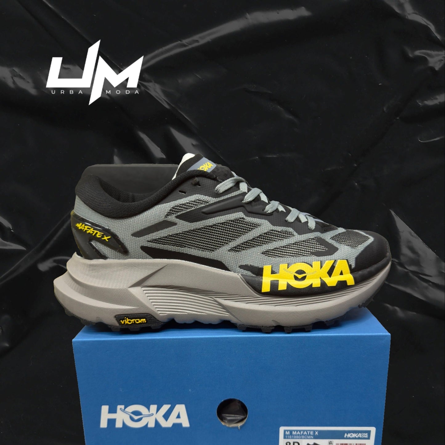 Hoka Mafate X Grey Yellow