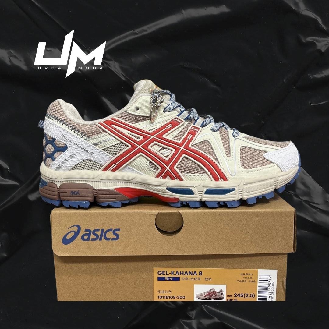 Asics Kahana 8 Beige Red Blue