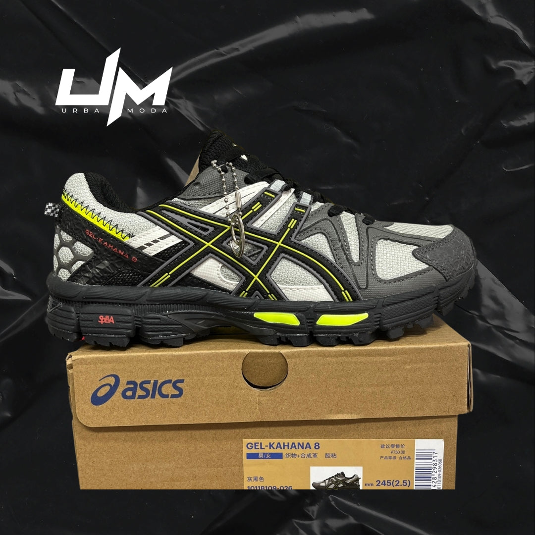 Asics Kahana 8 Grey Neon Yellow