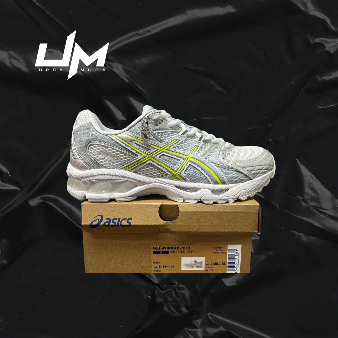 Asics Nimbus 10.1 White Silver Yellow