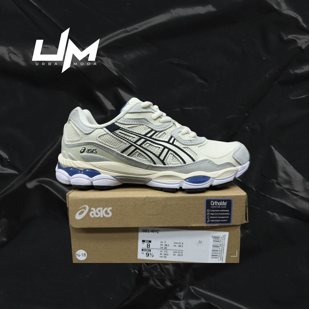 Asics NYC Cream Navy Blue