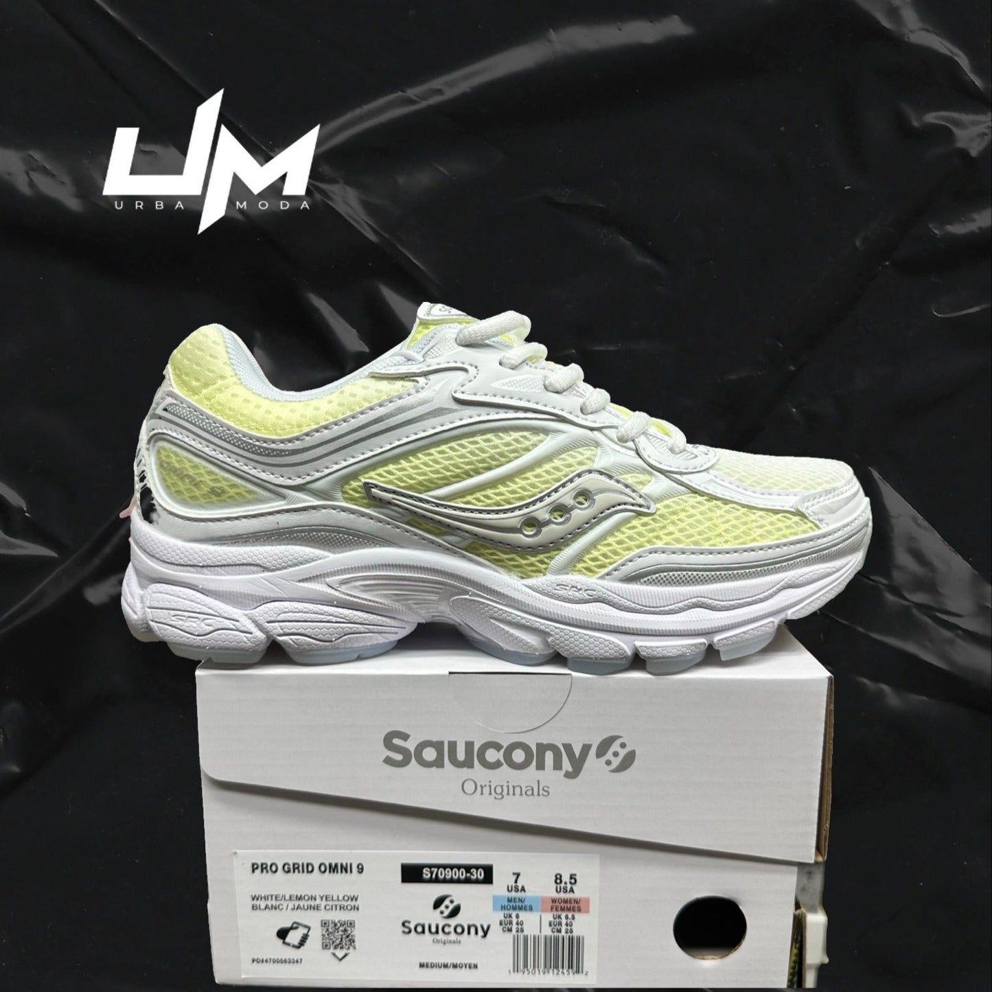 Saucony ProGrid Omni 9 White Lemon Yellow