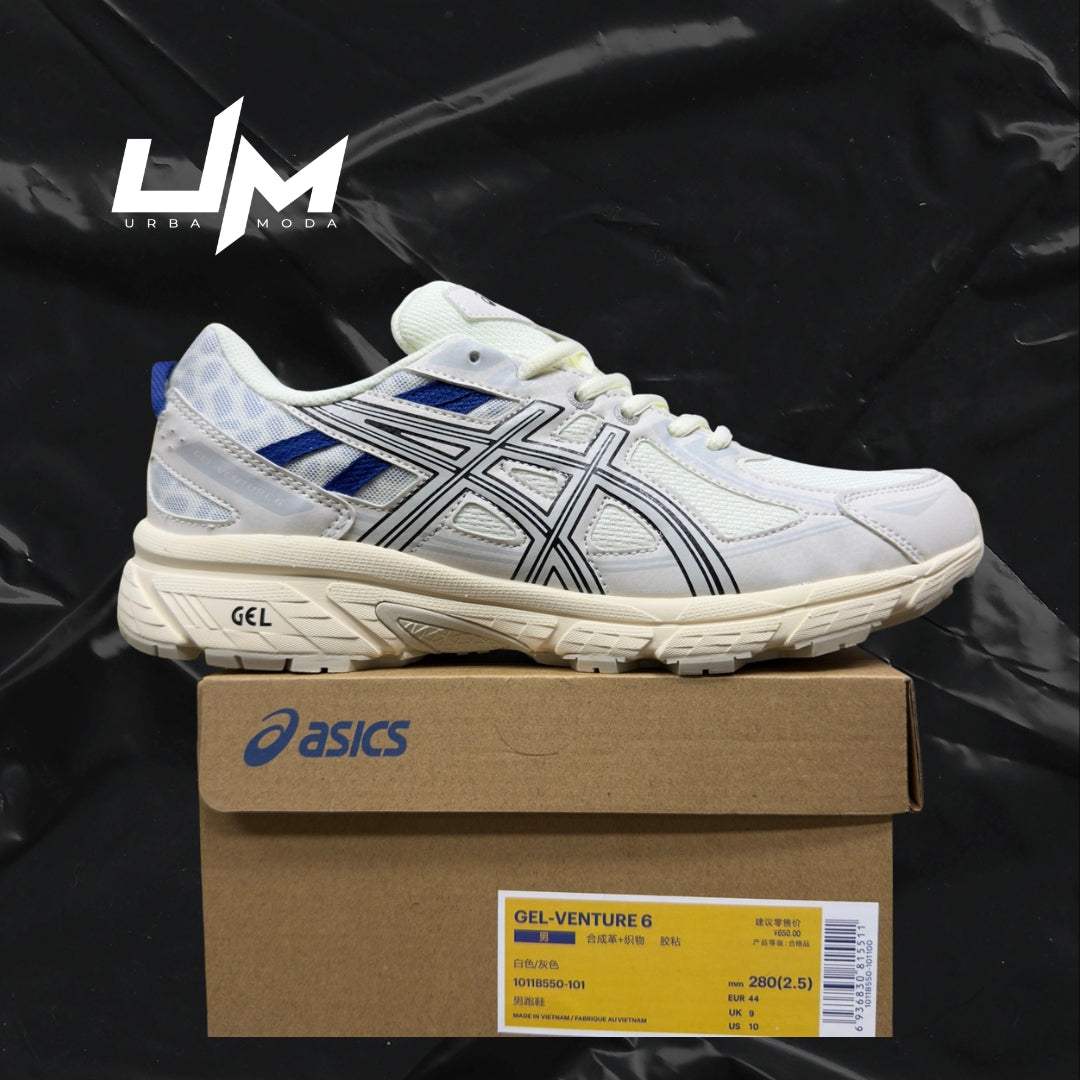Asics Venture 6 White Blue Grey