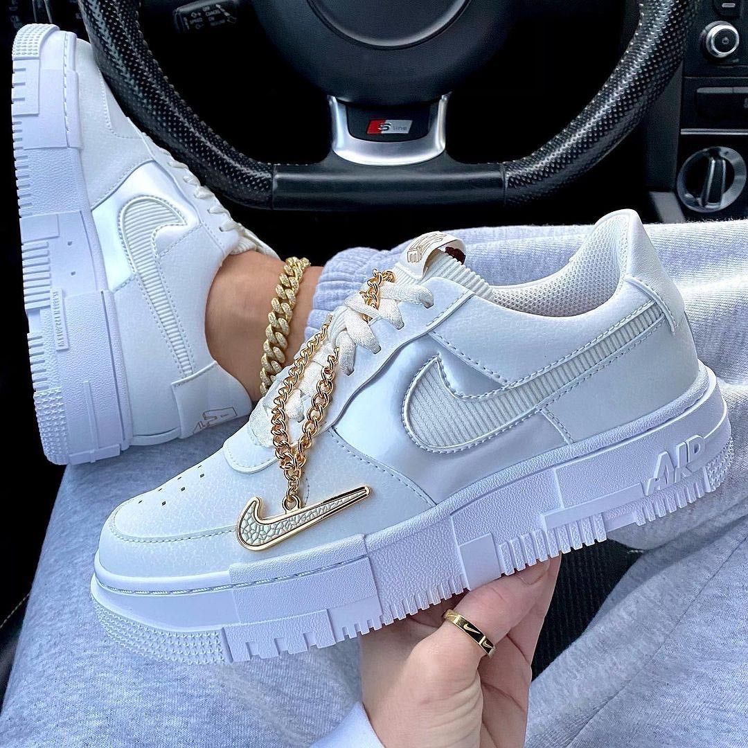 Air Force 1 Pixel 'White Gold Chain'