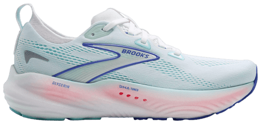 Brooks Wmns Glycerin 22 Wide 'White Limpet Shell Amparo Blue'