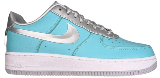 Air Force 1 Low Silver & Teal