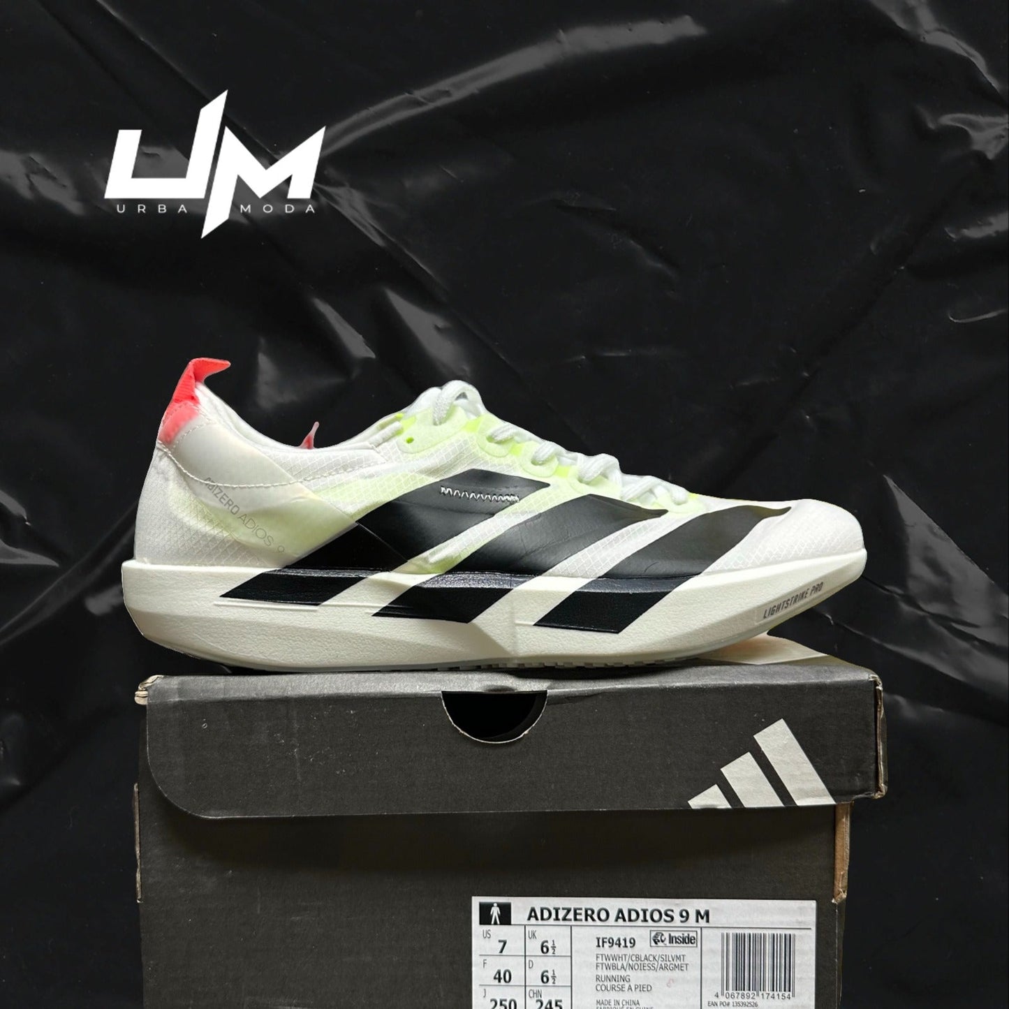 Adidas Adizero Adios 9 White Black