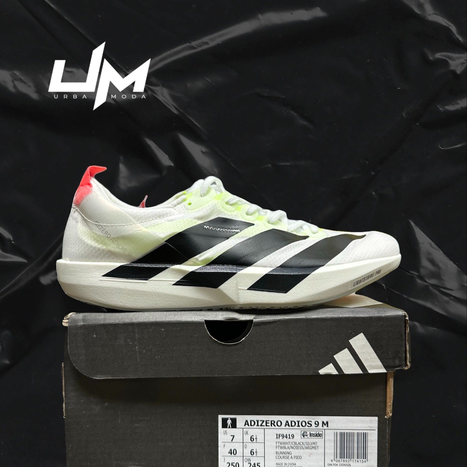 Adidas Adizero Adios 9 White Black