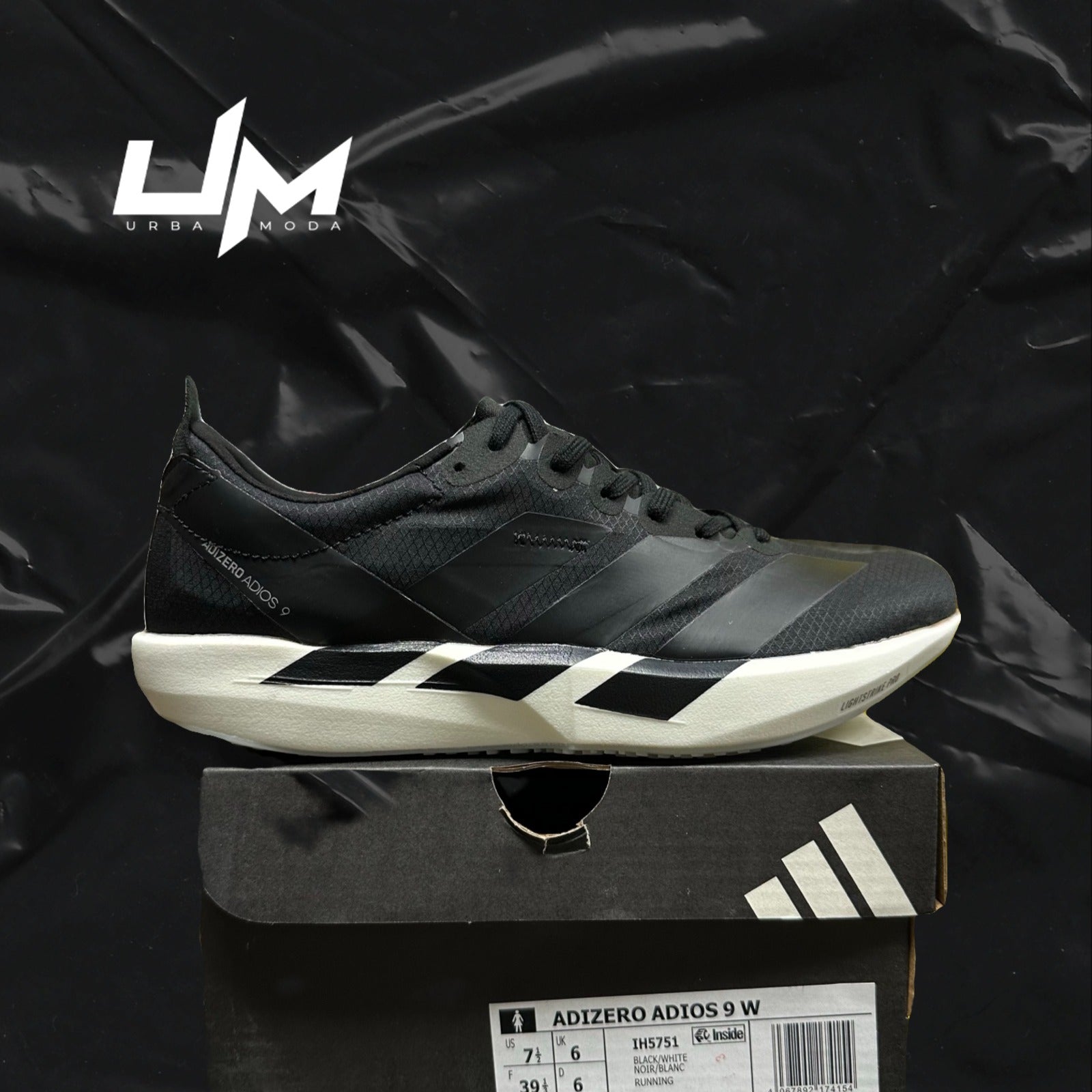 Adidas Adizero Adios 9 W Black White