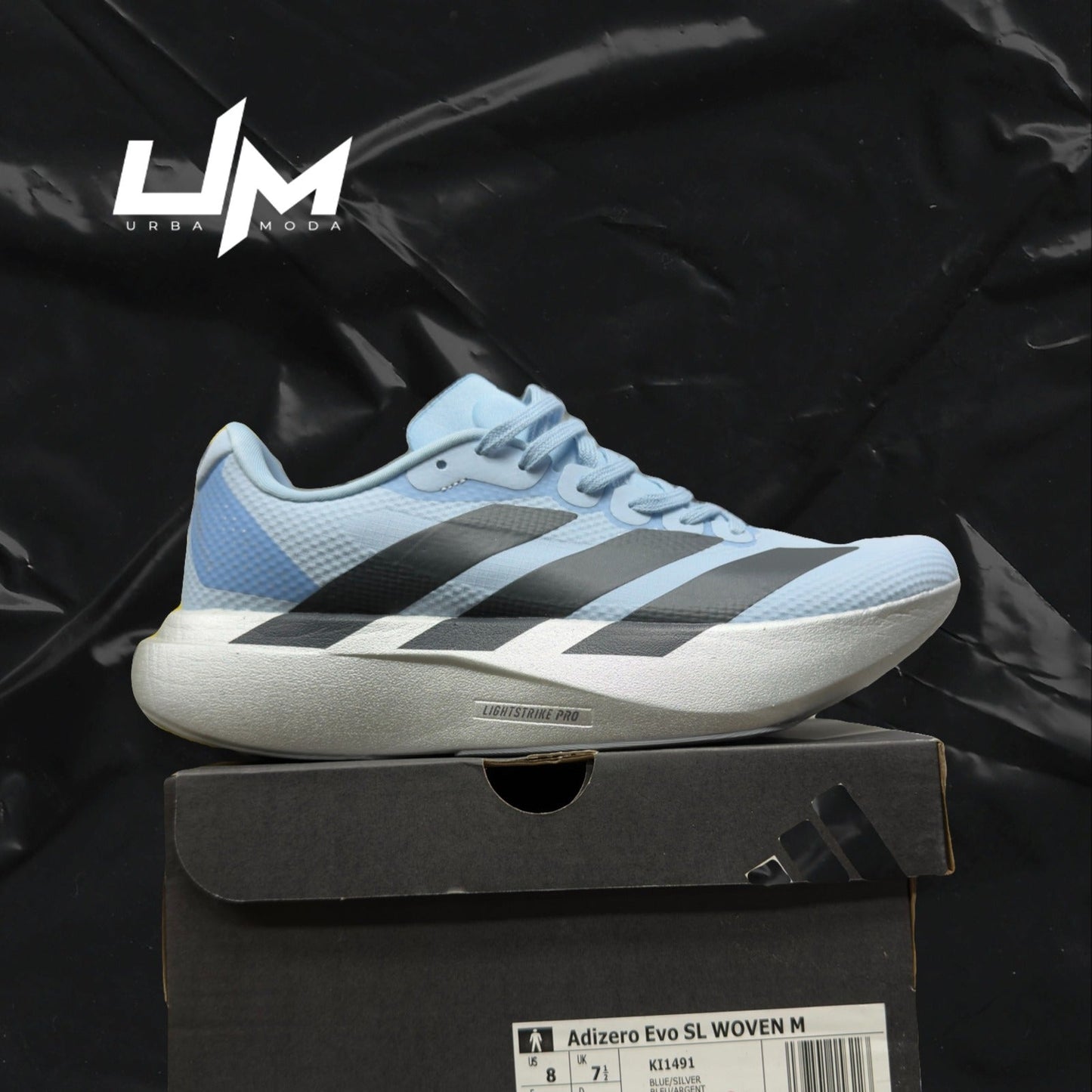 Adidas Adizero Evo SL Woven Blue Silver Cwhite