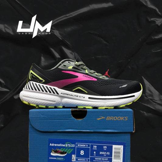 Brooks Adrenaline GTS 23 Black Pink Lime
