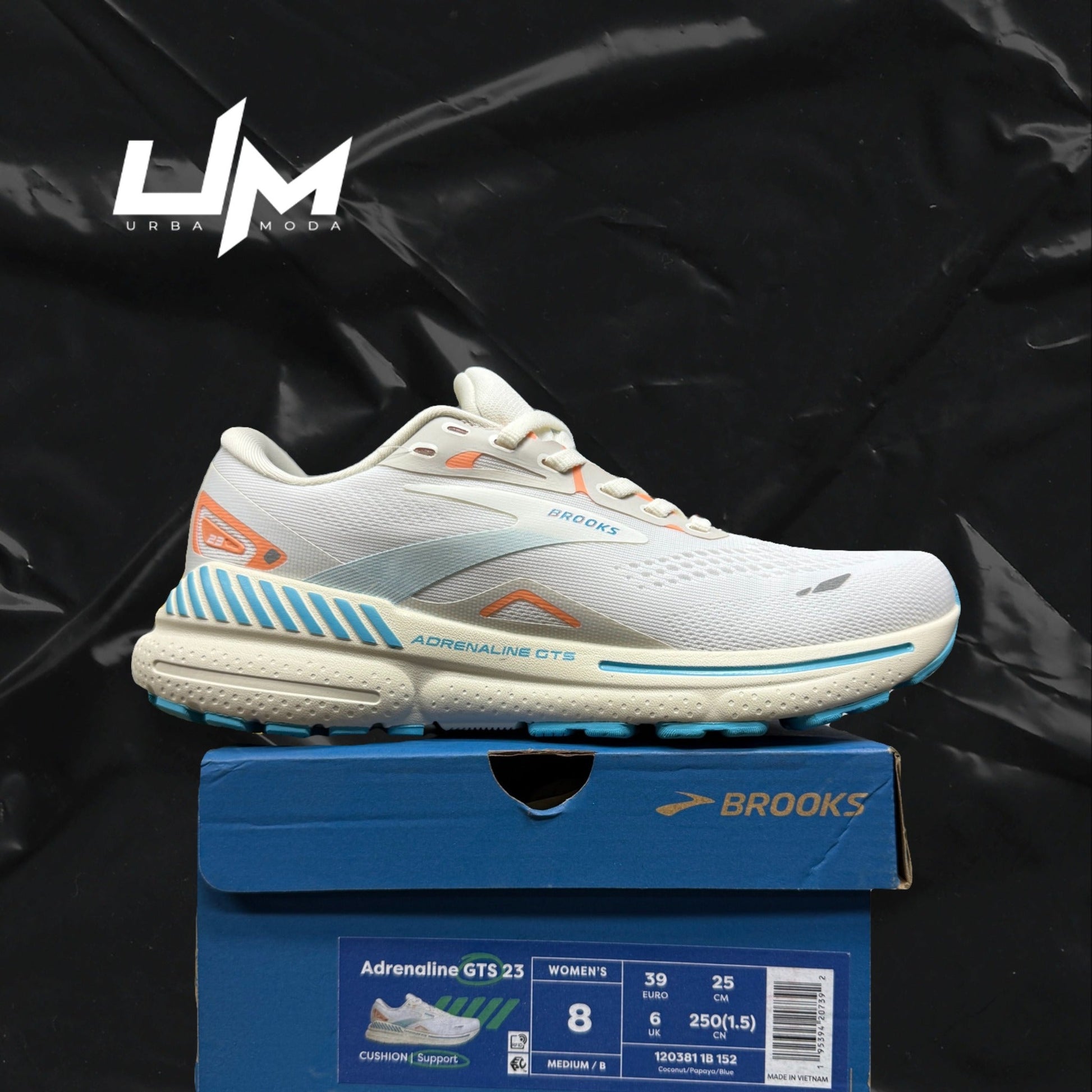 Brooks Adrenaline GTS 23 White Blue Orange