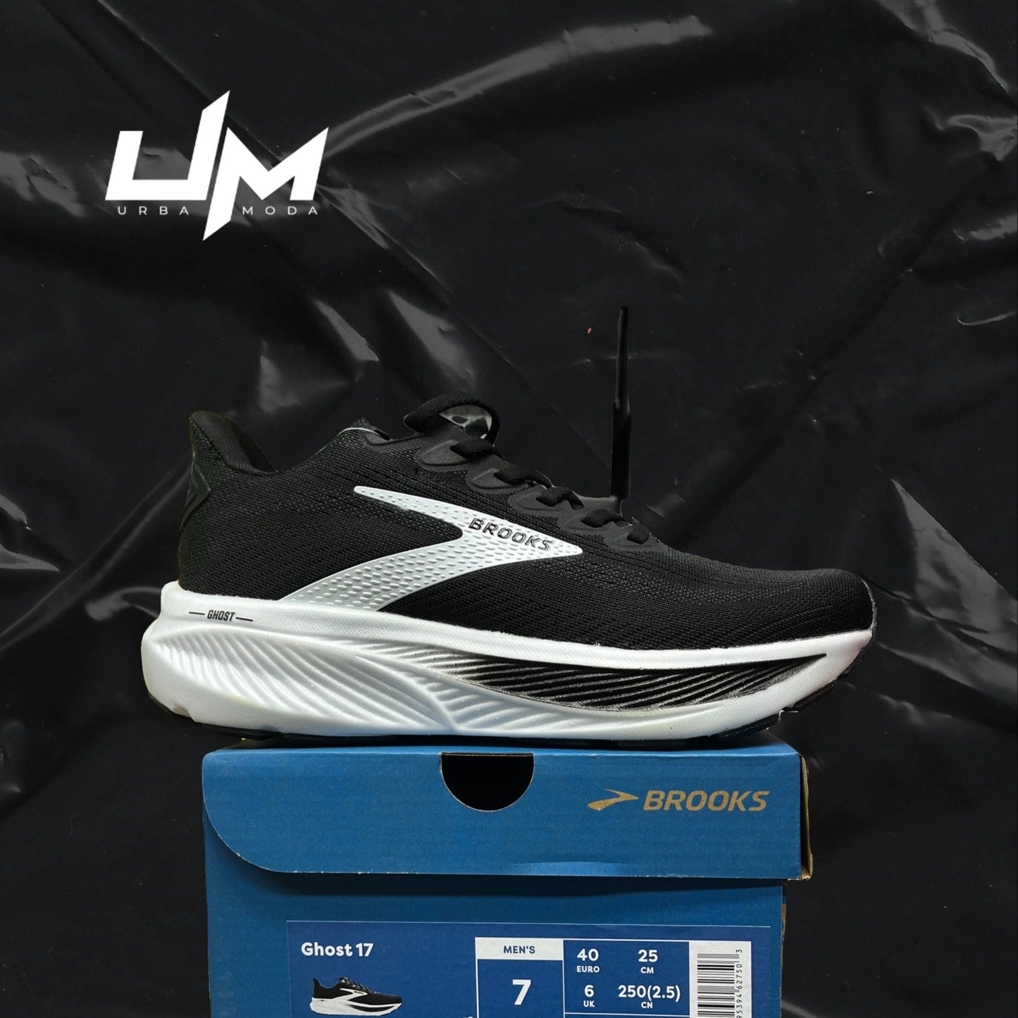 Brooks Ghost 17 Black White