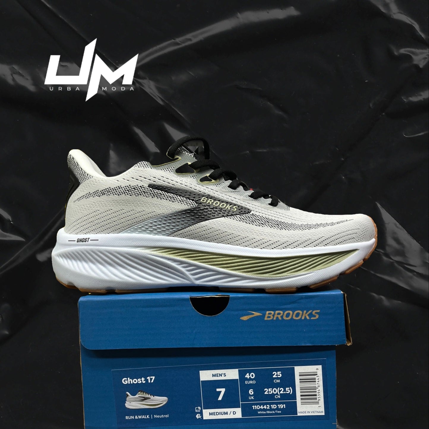 Brooks Ghost 17 White Lime