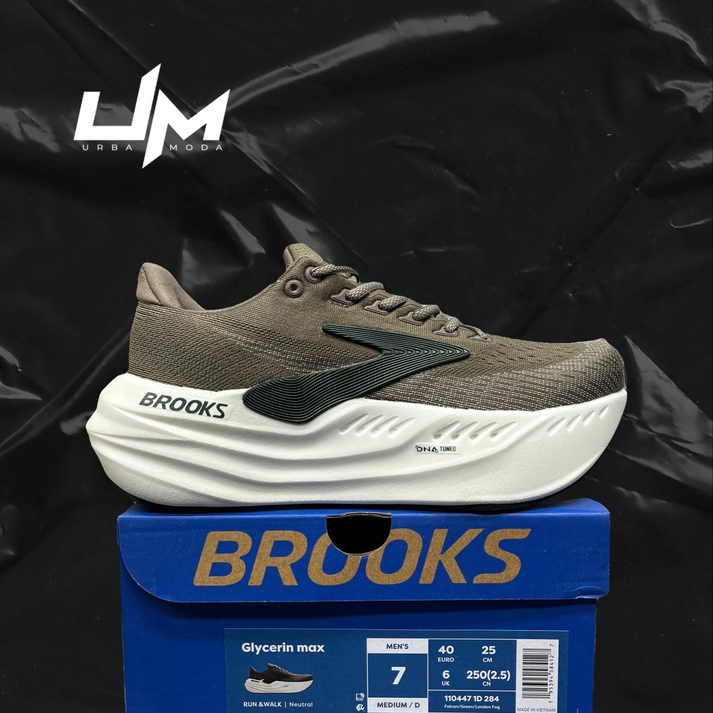 Brooks Glycerin Max Taupe Green