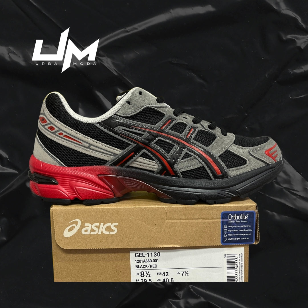 Asics 1130 Black Red Grey