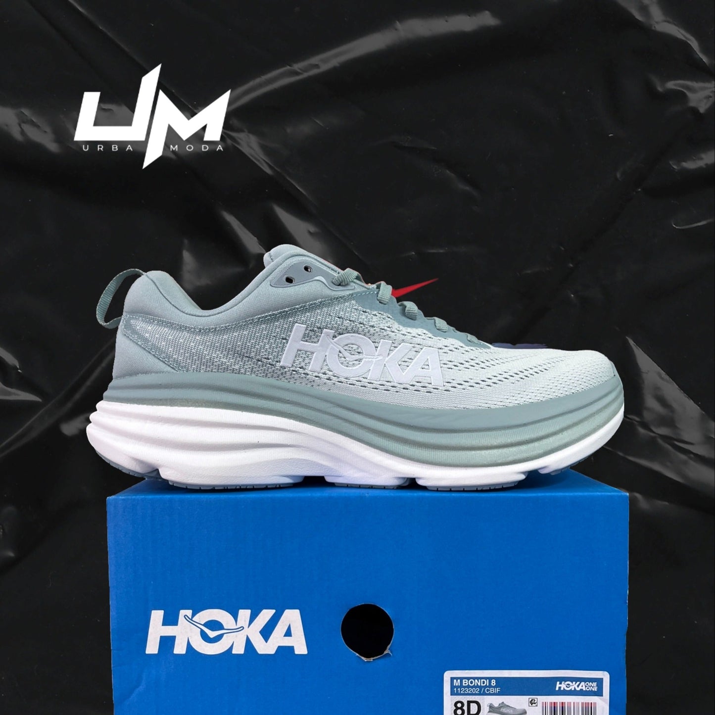 Hoka Bondi 8 White Grey