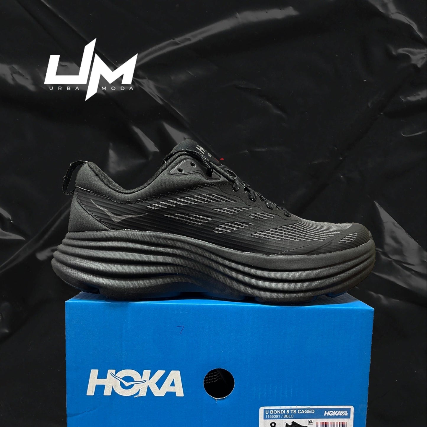 Hoka Bondi 8 TS Caged All Black