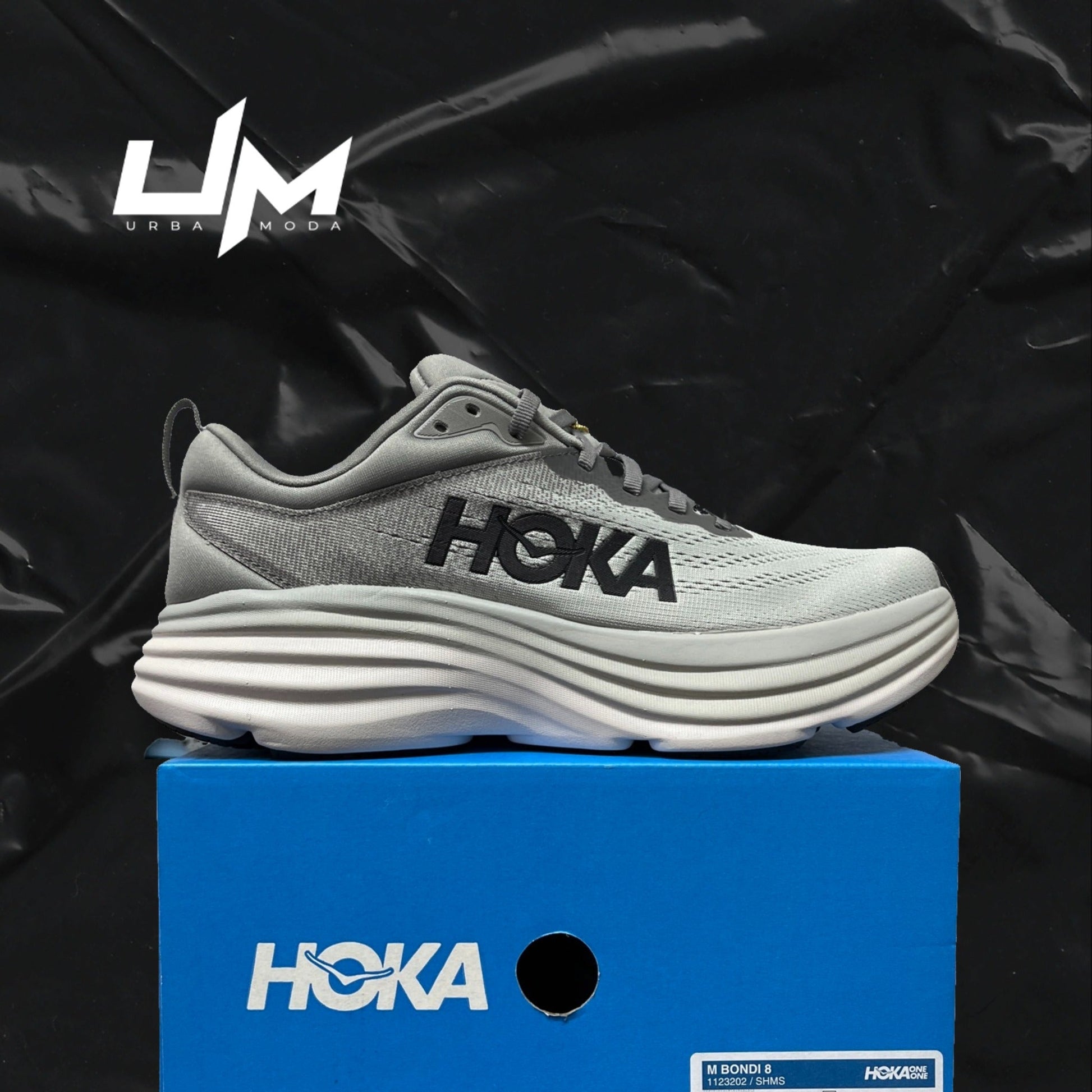 Hoka Bondi 8 Grey Silver