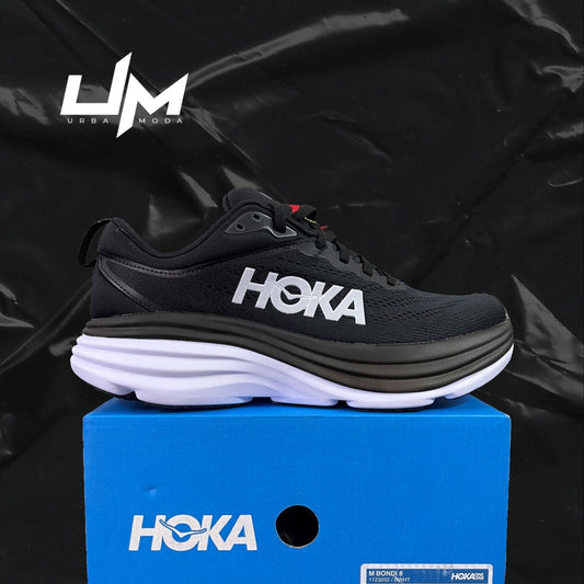 Hoka Bondi 8 Black White