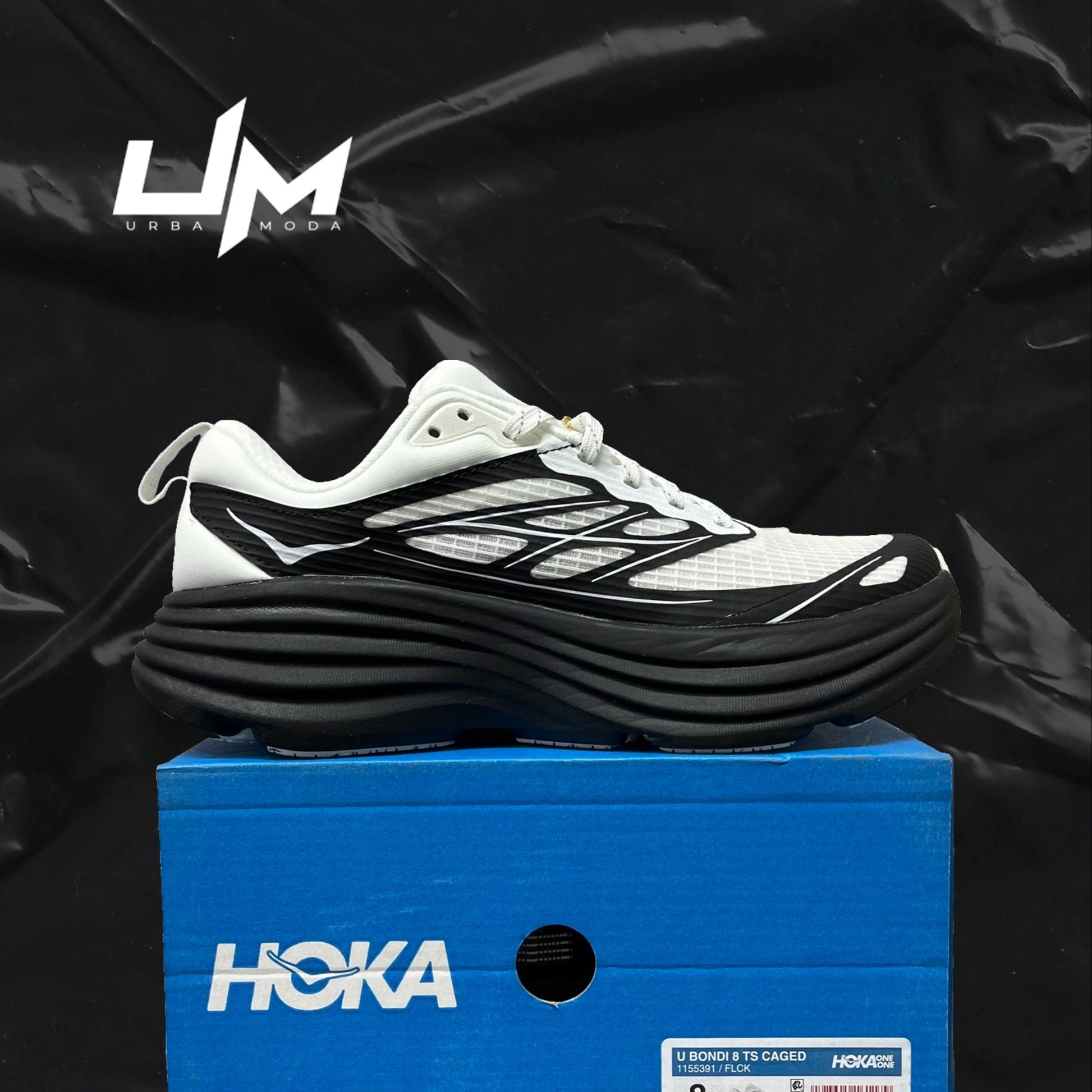 Hoka Bondi 8 TS Caged Black Grey