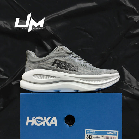 Hoka Bondi 9 Grey White