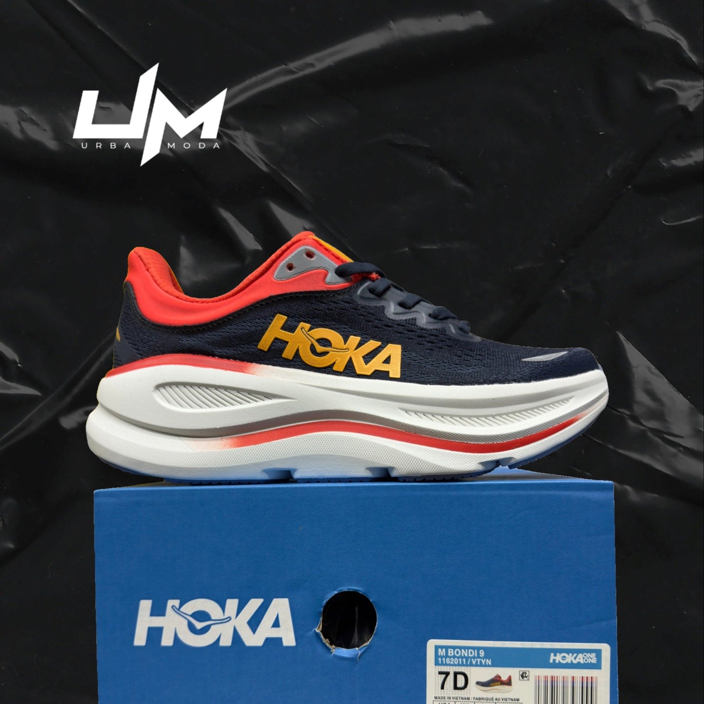 Hoka Bondi 9 White Red