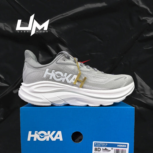 Hoka Clifton 10 White Grey