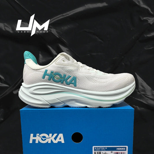 Hoka Clifton 10 White Teal