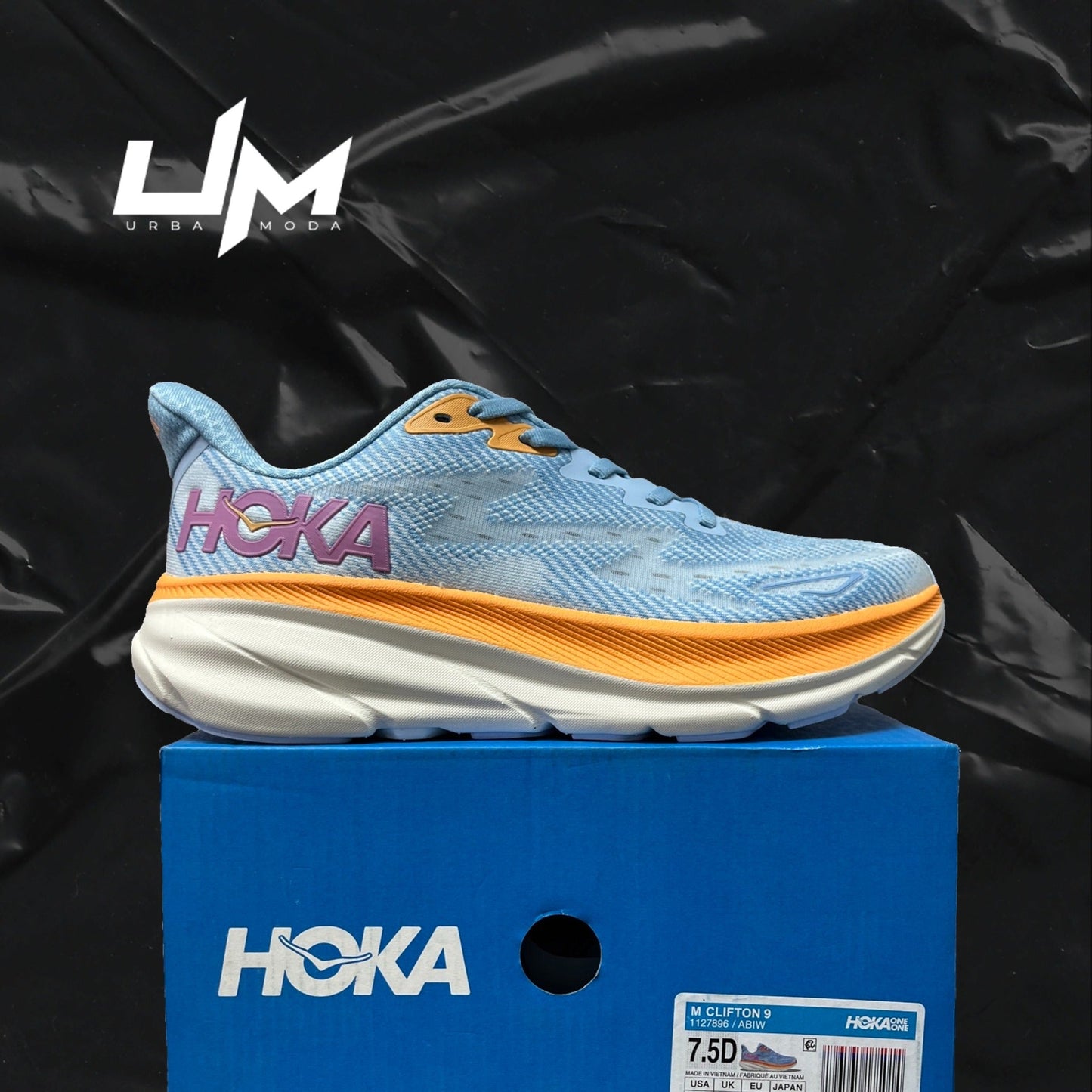 Hoka Clifton 9 Blue Orange