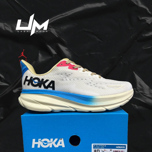 Hoka Clifton 9 White Blue