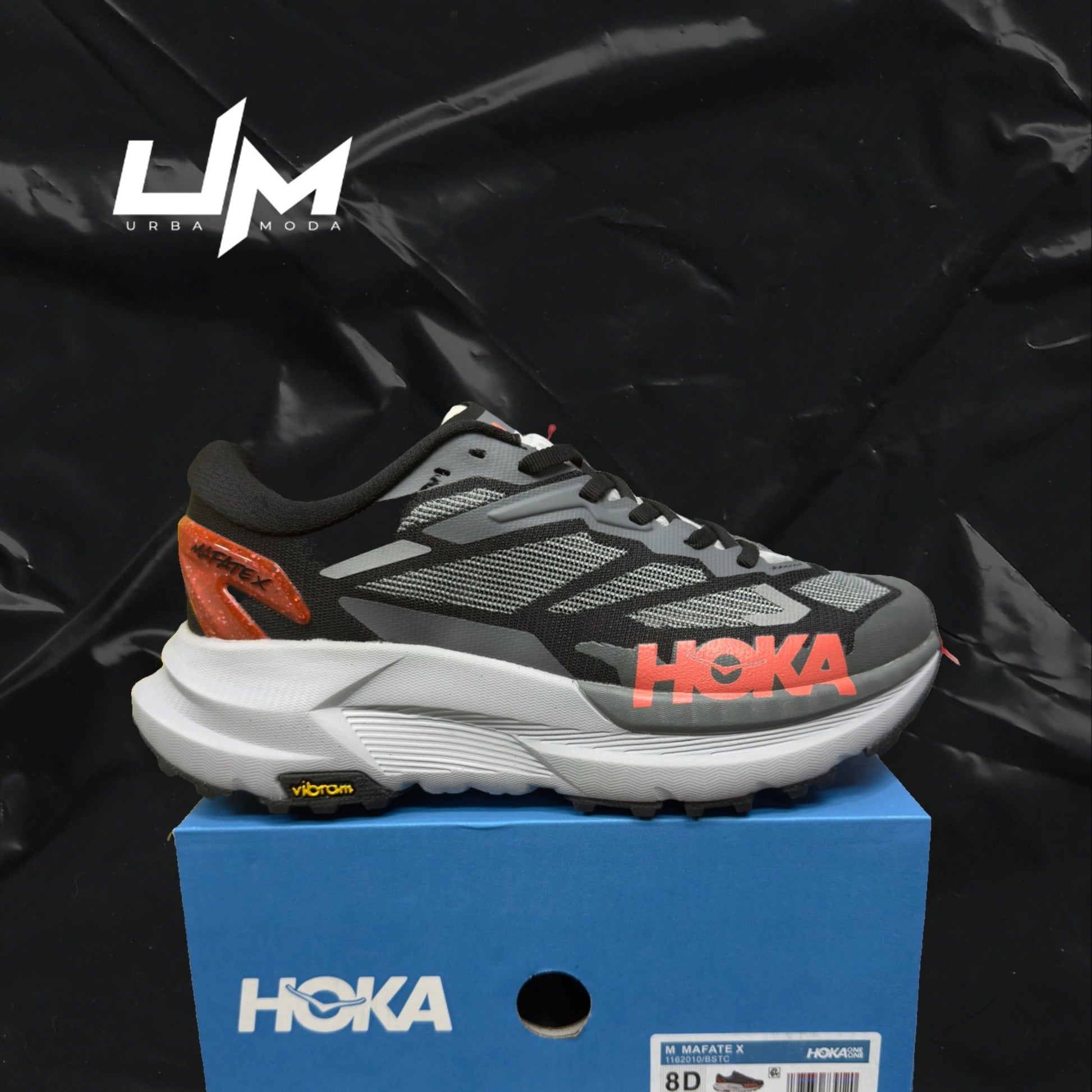 Hoka Mafate X Grey Red