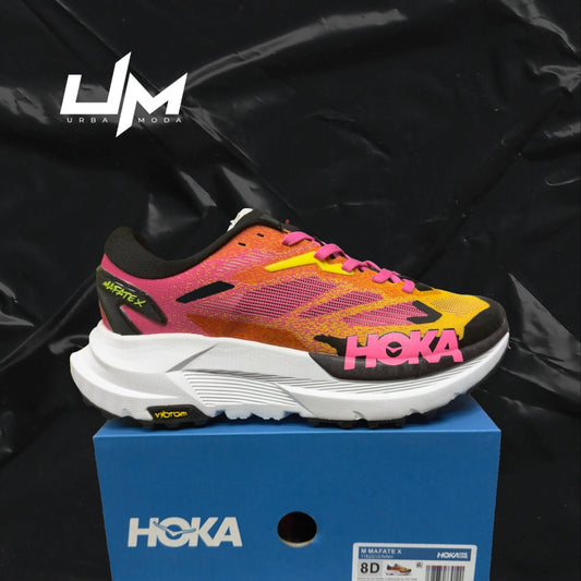 Hoka Mafate X Pink Yellow