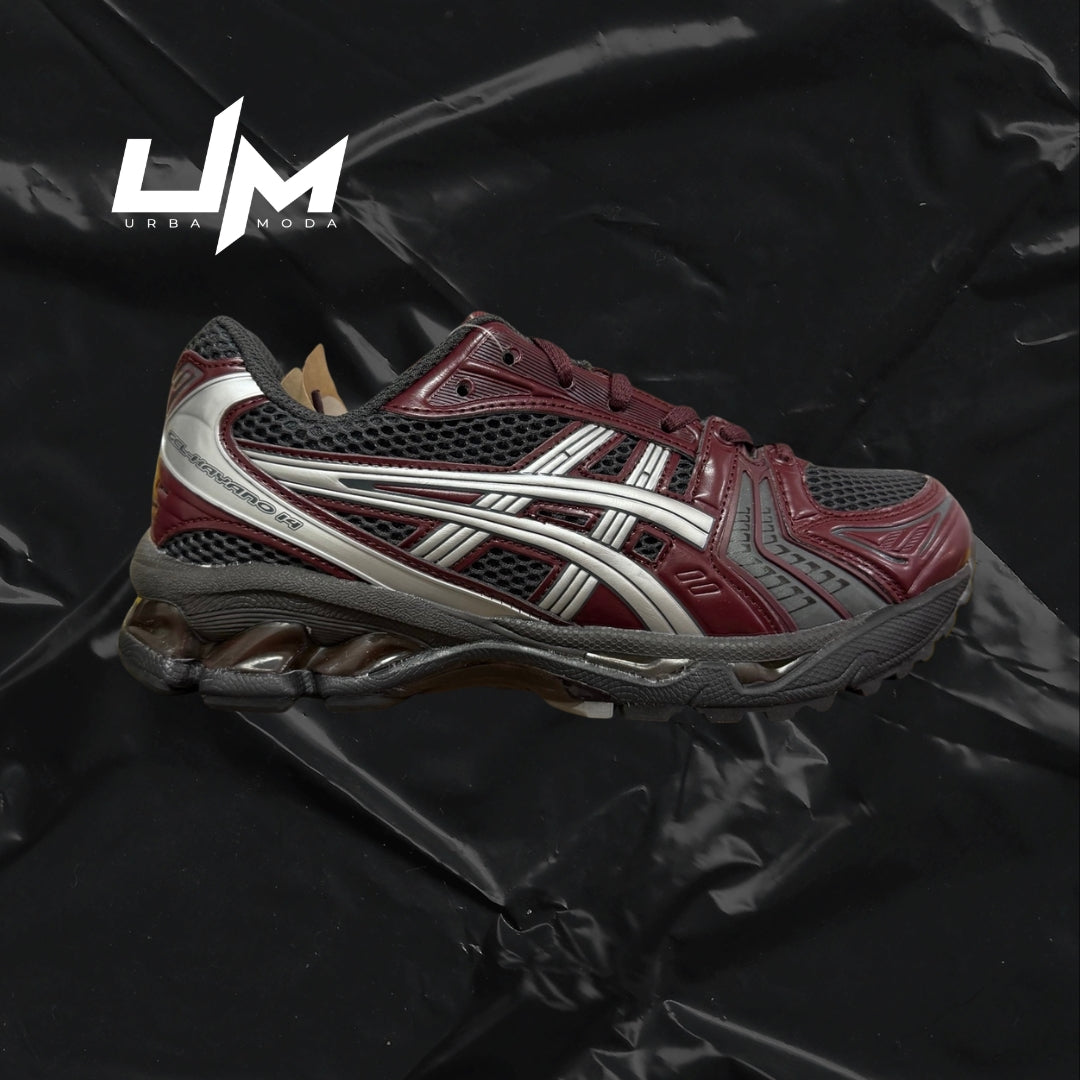 Asics Kayano 14 Burgundy Silver Grey