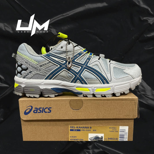 Asics Kahana 8 Grey Navy Neon Yellow