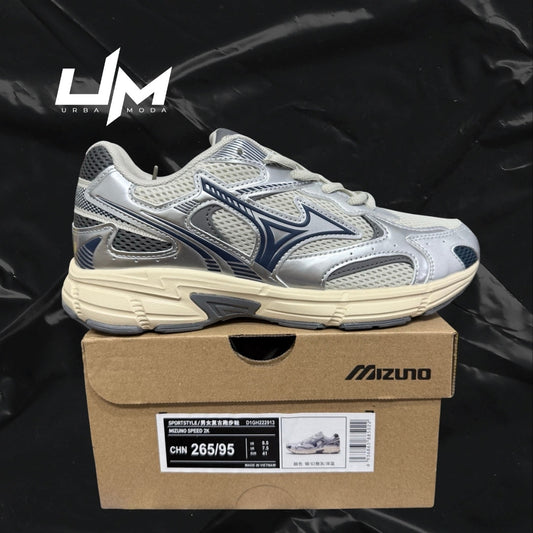 Mizuno Speed 2K White Silver Navy