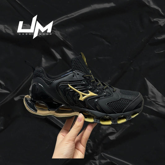 Mizuno Wave Prophecy 14S Black Gold Yellow