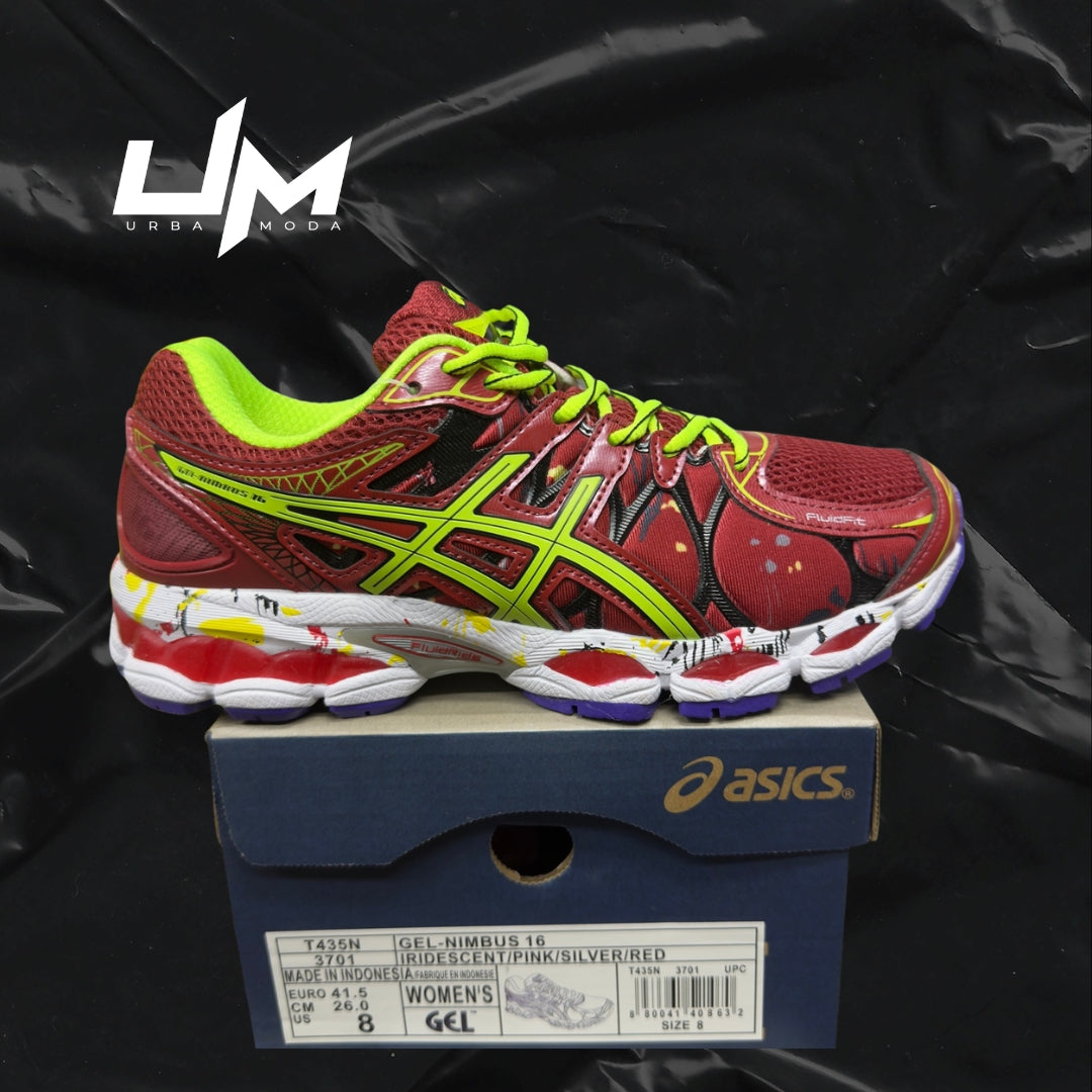 Asics Nimbus 16 Iridescent Pink Silver Red