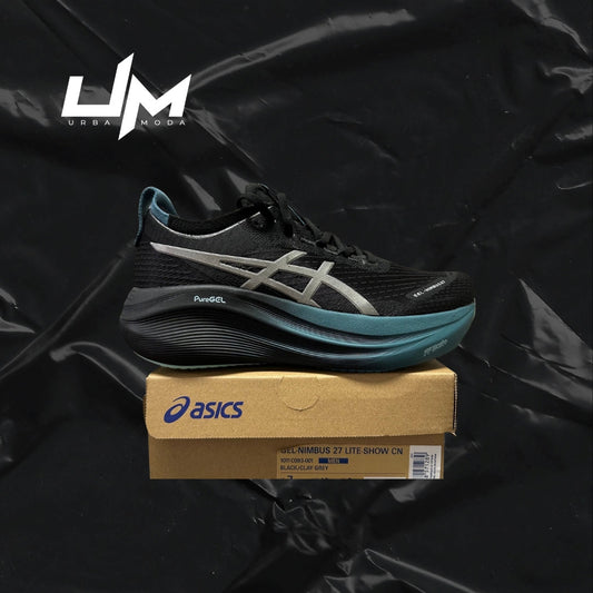 Asics Nimbus 27 Black Teal Grey