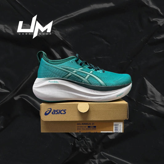 Asics Nimbus 27 Teal Green White