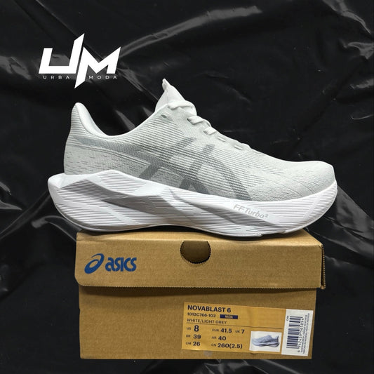 Asics Novablast 6 White Light Grey