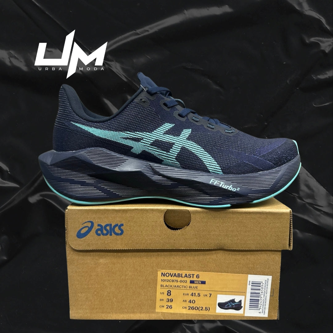 Asics Novablast 6 Black Arctic Blue