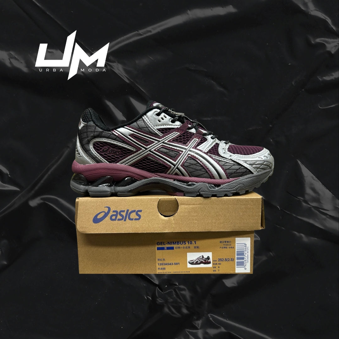 Asics Nimbus 10.1 Burgundy Grey Silver