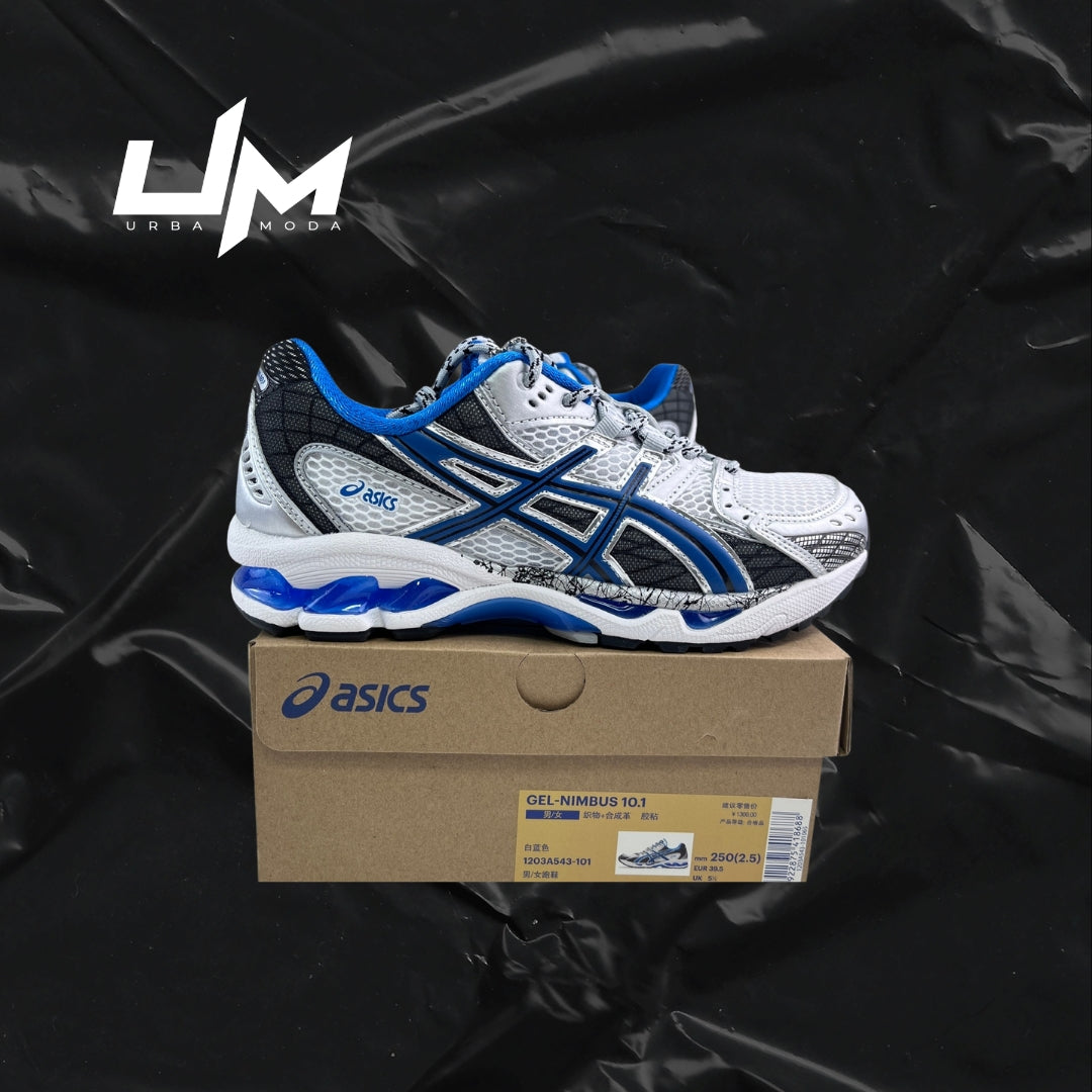 Asics Nimbus 10.1 White Blue Silver