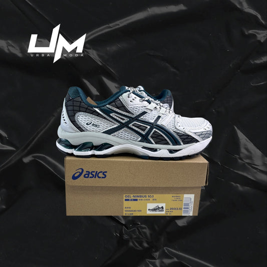 Asics Nimbus 10.1 White Teal Silver