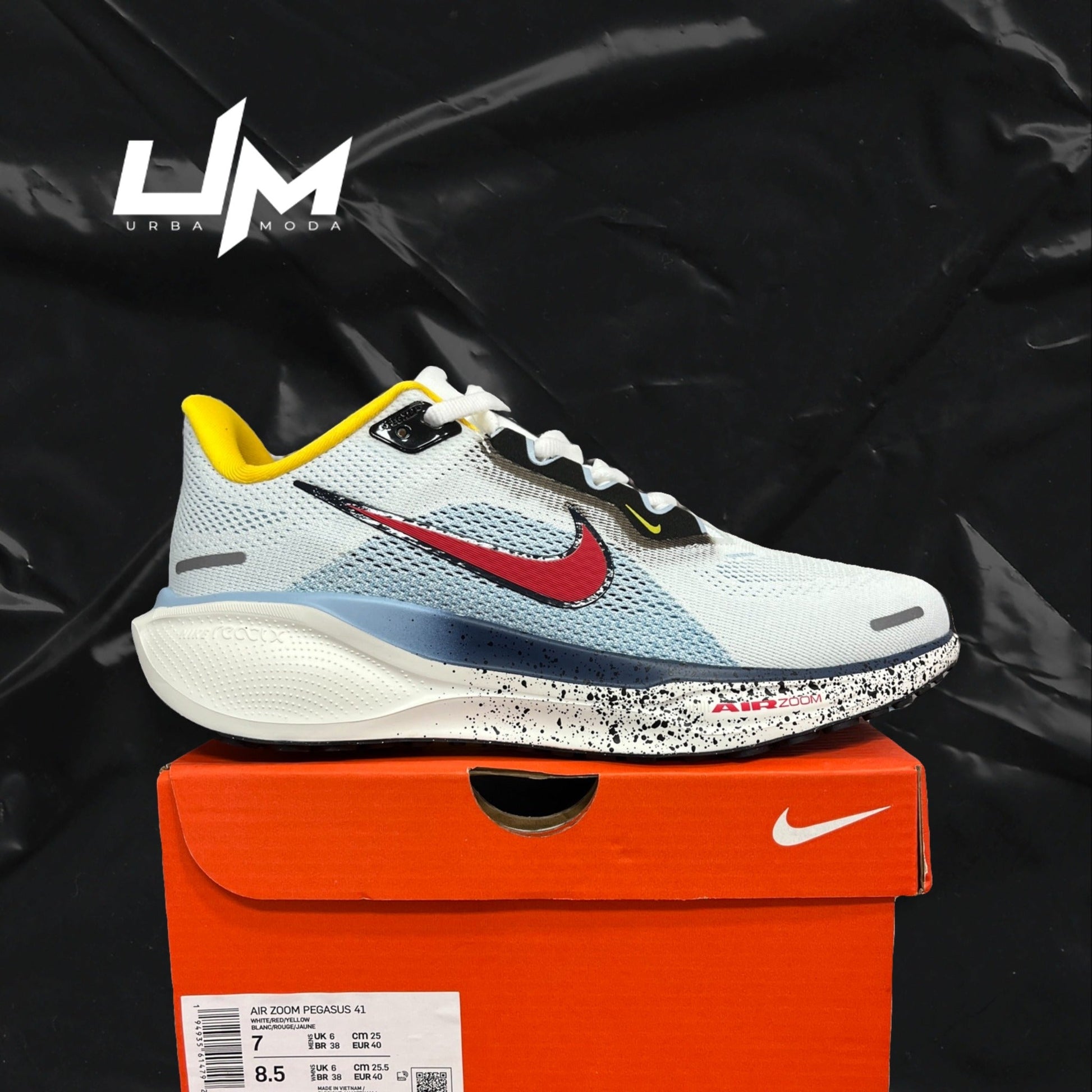 Nike Air Zoom Pegasus 41 White Red Speckle