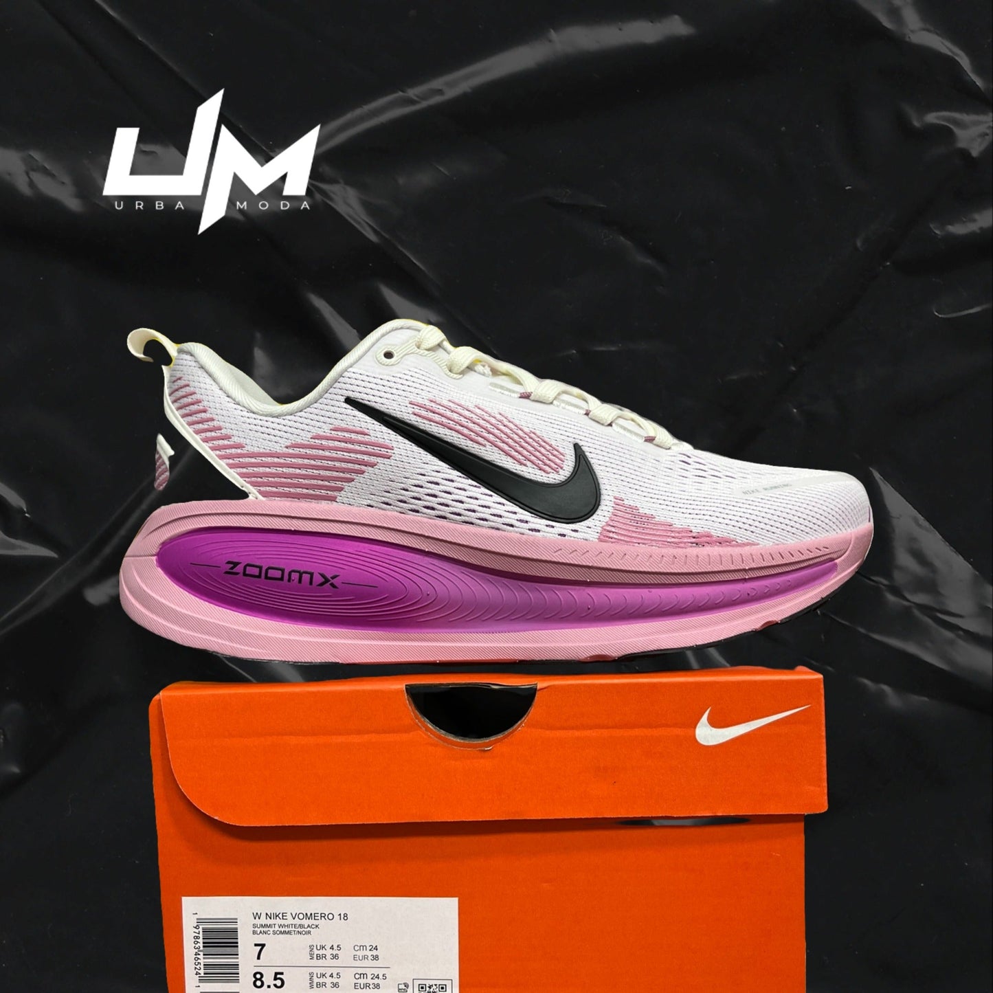 Nike Vomero 18 White Purple Pink